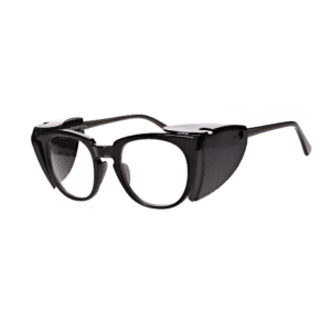 The RX-70-PC prescription safety glasses is an economical frame that comes in transparent black.